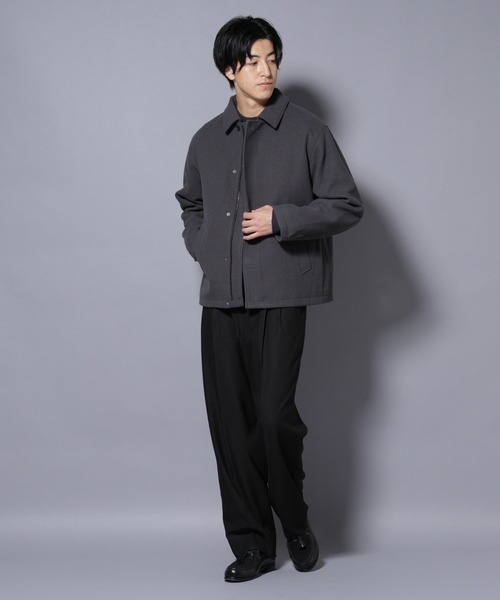 NANO universe（ナノユニバース）の「テックメルトンショートブルゾン（ブルゾン・メンズ・チャコール/ブルー/ブラック・S/M/L）」の17枚目の写真