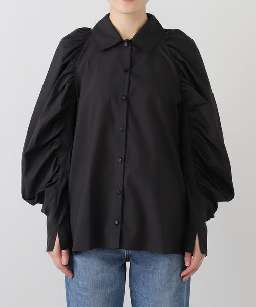 FUMIE TANAKA（フミエタナカ）の「【FUMIE TANAKA(フミエタナカ)】ball sh：シャツ（シャツ/ブラウス・レディース・ブラック/ホワイト・2）」の4枚目の写真