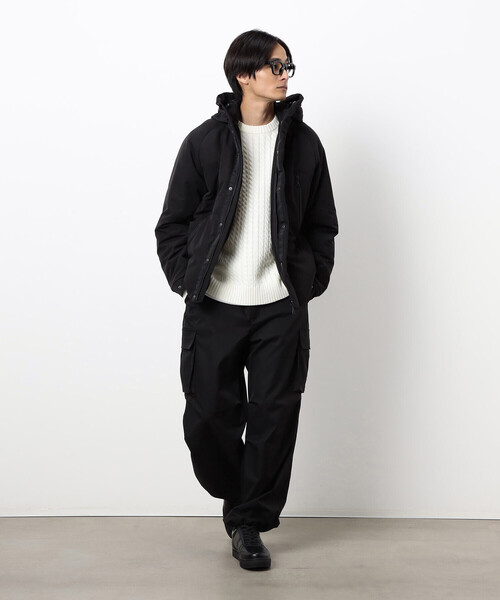 COMME CA ISM（コムサイズム）の「ウェザー リサイクルダウン フードブルゾン（ダウンジャケット/コート・メンズ・ダークブラウン/ネイビー/ブラック・LARGE/MEDIUM）」の4枚目の写真