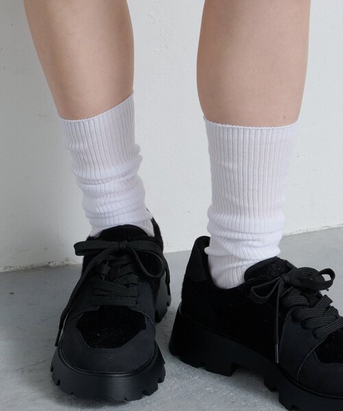 Kastane（カスタネ）の「【4色展開】カラバリハイソックス（ソックス/靴下・レディース・カーキ/ホワイト/キャメル/ブラウン・FREE）」の7枚目の写真