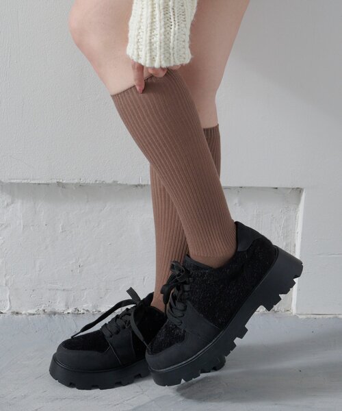 Kastane（カスタネ）の「【4色展開】カラバリハイソックス（ソックス/靴下・レディース・カーキ/ホワイト/キャメル/ブラウン・FREE）」の11枚目の写真