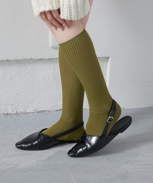 Kastane（カスタネ）の「【4色展開】カラバリハイソックス（ソックス/靴下・レディース・カーキ/ホワイト/キャメル/ブラウン・FREE）」の15枚目の写真