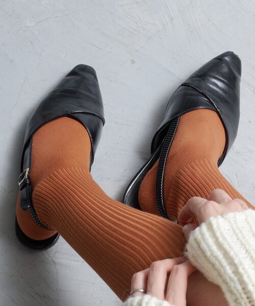 Kastane（カスタネ）の「【4色展開】カラバリハイソックス（ソックス/靴下・レディース・カーキ/ホワイト/キャメル/ブラウン・FREE）」の19枚目の写真