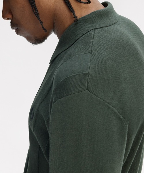 Tonal Stripe Knitted Polo Shirt／トーナルストライプニットポロシャツ