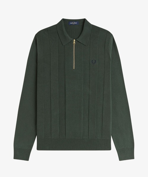 Tonal Stripe Knitted Polo Shirt／トーナルストライプニットポロシャツ