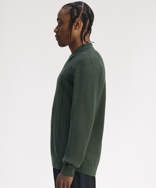Tonal Stripe Knitted Polo Shirt／トーナルストライプニットポロシャツ