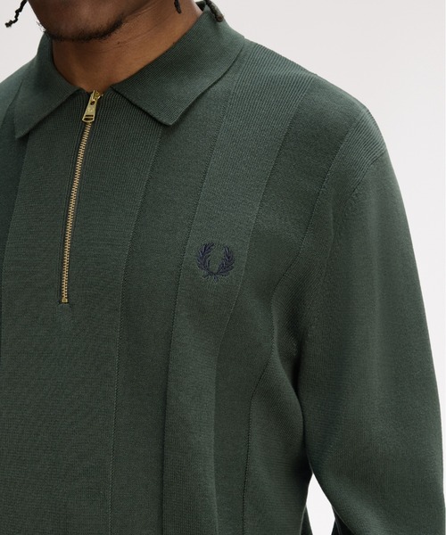 Tonal Stripe Knitted Polo Shirt／トーナルストライプニットポロシャツ