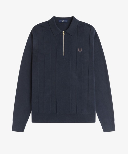 Tonal Stripe Knitted Polo Shirt／トーナルストライプニットポロシャツ