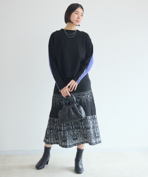 Paradise Picnic（パラダイスピクニック）の「ラメ糸ニットスカート（スカート・レディース・ゴールド/シルバー・FREE）」の6枚目の写真