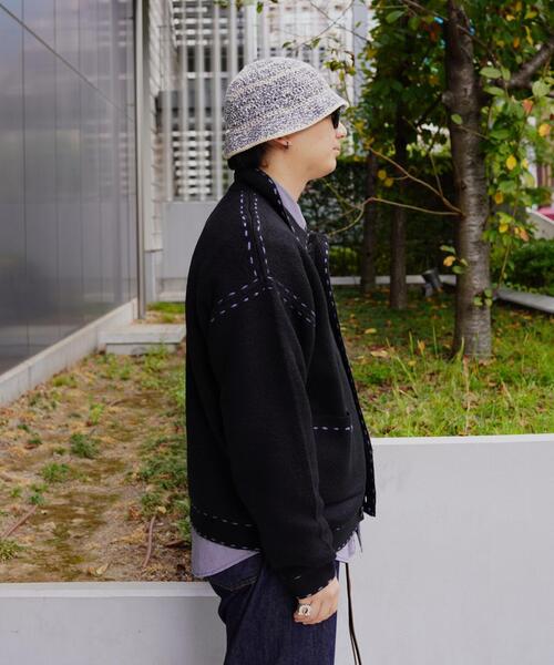 セール】B omnivore/ビーオムニボー 起毛KNIT HAND JACKET