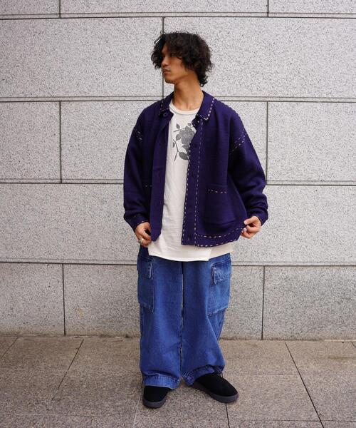 セール】B omnivore/ビーオムニボー 起毛KNIT HAND JACKET