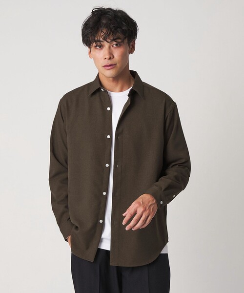 A DAY IN THE LIFE UNITED ARROWS(アデイインザライフユナイテッドアローズ)の「ウールライク ツイル リラックスシャツ<A DAY IN THE LIFE>(シャツ/ブラウス・メンズ・ライトグレー/モカ/ネイビー・M/L/S)」の3枚目の写真