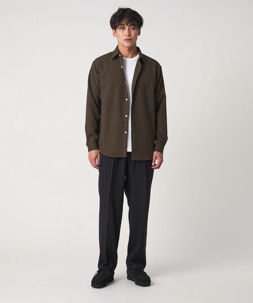 A DAY IN THE LIFE UNITED ARROWS(アデイインザライフユナイテッドアローズ)の「ウールライク ツイル リラックスシャツ<A DAY IN THE LIFE>(シャツ/ブラウス・メンズ・ライトグレー/モカ/ネイビー・M/L/S)」の14枚目の写真