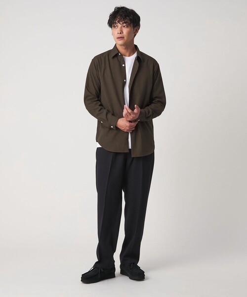 A DAY IN THE LIFE UNITED ARROWS(アデイインザライフユナイテッドアローズ)の「ウールライク ツイル リラックスシャツ<A DAY IN THE LIFE>(シャツ/ブラウス・メンズ・ライトグレー/モカ/ネイビー・M/L/S)」の15枚目の写真