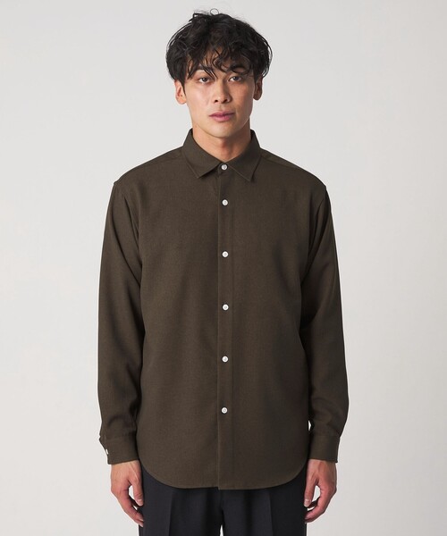 A DAY IN THE LIFE UNITED ARROWS(アデイインザライフユナイテッドアローズ)の「ウールライク ツイル リラックスシャツ<A DAY IN THE LIFE>(シャツ/ブラウス・メンズ・ライトグレー/モカ/ネイビー・M/L/S)」の16枚目の写真
