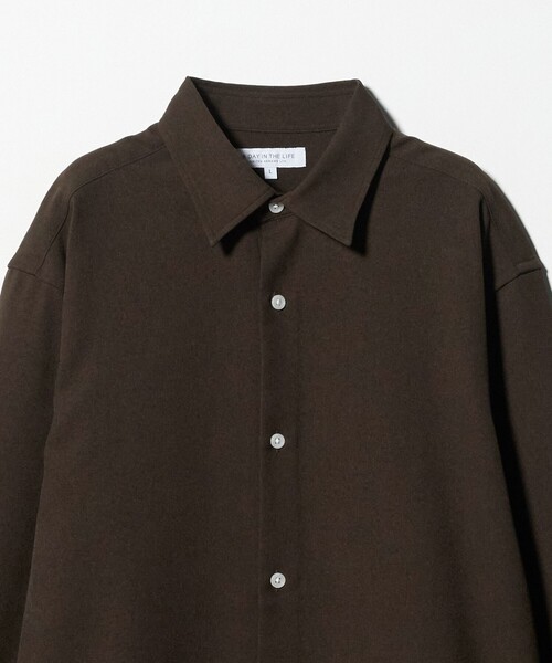 A DAY IN THE LIFE UNITED ARROWS(アデイインザライフユナイテッドアローズ)の「ウールライク ツイル リラックスシャツ<A DAY IN THE LIFE>(シャツ/ブラウス・メンズ・ライトグレー/モカ/ネイビー・M/L/S)」の21枚目の写真
