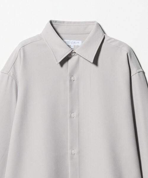 A DAY IN THE LIFE UNITED ARROWS(アデイインザライフユナイテッドアローズ)の「ウールライク ツイル リラックスシャツ<A DAY IN THE LIFE>(シャツ/ブラウス・メンズ・ライトグレー/モカ/ネイビー・M/L/S)」の8枚目の写真