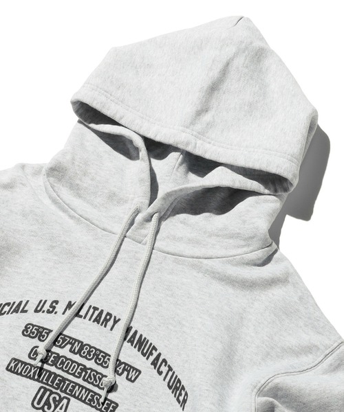 Valley Apparel（バレーアパレル）の「CAGE CODEパーカー（パーカー・メンズ・グリーン/ヘザーグレー・MEDIUM/LARGE/X-LARGE）」の4枚目の写真