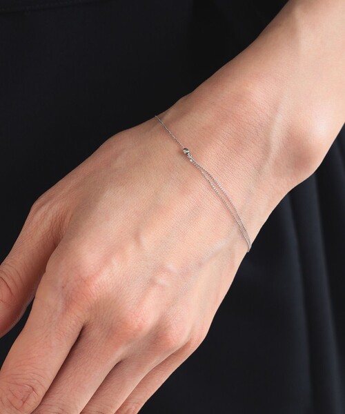 Demi-Luxe BEAMS(デミルクス ビームス)の「wePERM / All Peop 2ビーズ ブレスレット シルバー(ブレスレット・レディース・シルバー・ONE SIZE)」の1枚目の写真