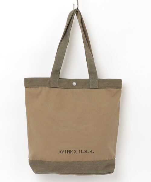 AVIREX（アヴィレックス）の「COATING CANVAS TOTE BAG "CHERRY POINT" / コーティング キャンバス トートバッグ チェリーポイント / AVIREX / アヴィレックス（トートバッグ・メンズ・オリーブ・FREE）」の14枚目の写真