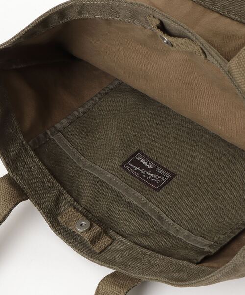 AVIREX（アヴィレックス）の「COATING CANVAS TOTE BAG "CHERRY POINT" / コーティング キャンバス トートバッグ チェリーポイント / AVIREX / アヴィレックス（トートバッグ・メンズ・オリーブ・FREE）」の16枚目の写真