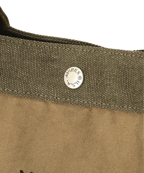 AVIREX（アヴィレックス）の「COATING CANVAS TOTE BAG "CHERRY POINT" / コーティング キャンバス トートバッグ チェリーポイント / AVIREX / アヴィレックス（トートバッグ・メンズ・オリーブ・FREE）」の8枚目の写真