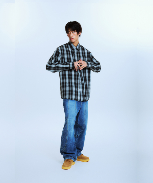 ARCHIVE BOLD（アーカイブボールド）の「AB EMBROIDERY CHECK SHIRTS (BLACK)（シャツ/ブラウス・メンズ・その他・SMALL/MEDIUM/LARGE）」の5枚目の写真