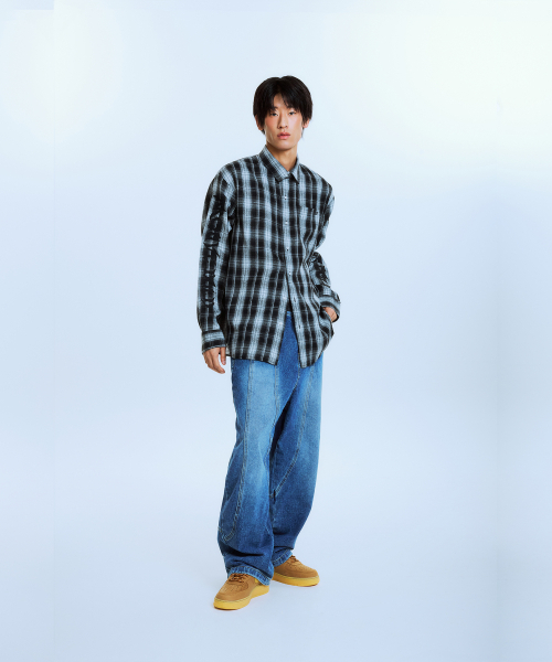 ARCHIVE BOLD（アーカイブボールド）の「AB EMBROIDERY CHECK SHIRTS (BLACK)（シャツ/ブラウス・メンズ・その他・SMALL/MEDIUM/LARGE）」の6枚目の写真