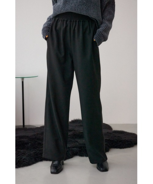 セール】ワイドベルトツイルイージーパンツ（スラックス）｜AZUL BY