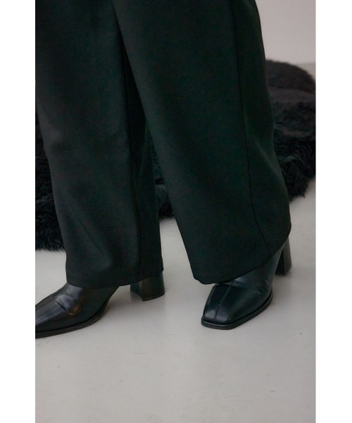 AZUL by moussy(アズールバイマウジー)の「【サイズ,身長別画像あり】ワイドベルトツイルイージーパンツ 秋服 冬服 スラックス ウエストゴム ツイル素材(スラックス・レディース・杢グレー/ブラック/ブラウン・SMALL/MEDIUM)」の13枚目の写真