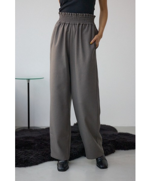 YグレーXS ワイドベルトツイルイージーパンツ（スラックス）｜AZUL BY MOUSSY