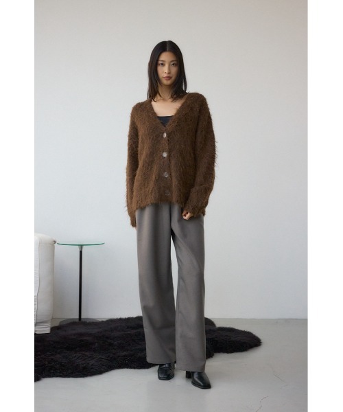 AZUL by moussy(アズールバイマウジー)の「【サイズ,身長別画像あり】ワイドベルトツイルイージーパンツ 秋服 冬服 スラックス ウエストゴム ツイル素材(スラックス・レディース・杢グレー/ブラック/ブラウン・SMALL/MEDIUM)」の16枚目の写真