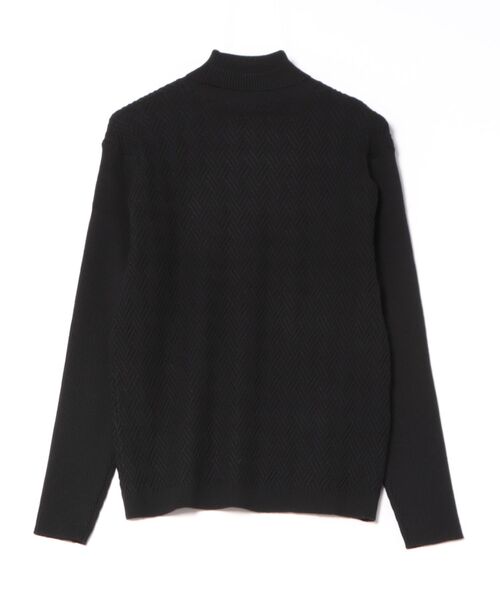 HIDEAWAYS NICOLE(ハイダウェイニコル)の「【HIDEAWAYS BLACK】バスケットジャカードタートルネックニット(ニット/セーター・メンズ・ホワイト×ライトグレー/ブラック×ホワイト/ブラック/ブルー・MEDIUM/LARGE/X-LARGE)」の19枚目の写真