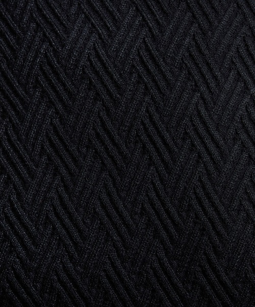HIDEAWAYS NICOLE(ハイダウェイニコル)の「【HIDEAWAYS BLACK】バスケットジャカードタートルネックニット(ニット/セーター・メンズ・ホワイト×ライトグレー/ブラック×ホワイト/ブラック/ブルー・MEDIUM/LARGE/X-LARGE)」の8枚目の写真