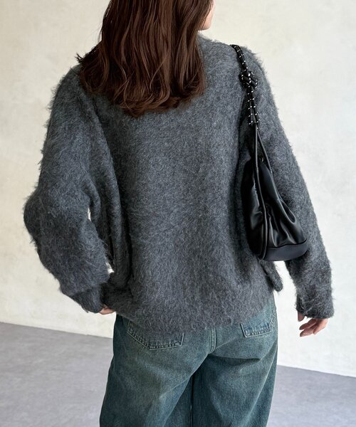 CPCM(シーピーシーエム)の「偉人モヘアライクニット(ニット/セーター・レディース・チャコールグレー/グリーン/オレンジ/ネイビー・FREE)」の11枚目の写真