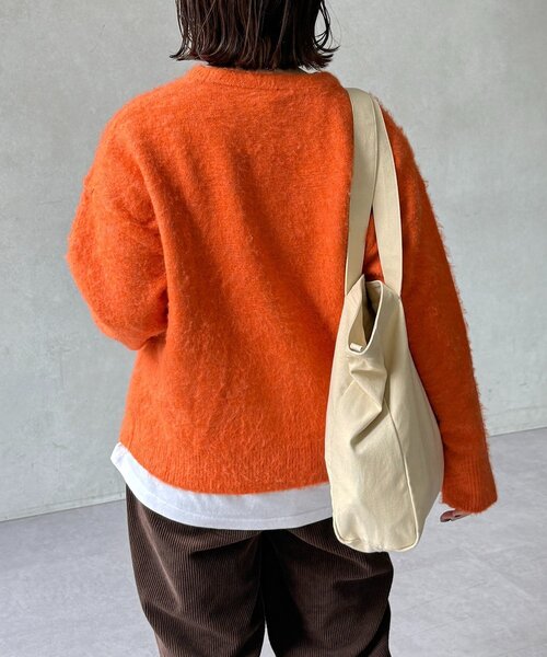 CPCM(シーピーシーエム)の「偉人モヘアライクニット(ニット/セーター・レディース・チャコールグレー/グリーン/オレンジ/ネイビー・FREE)」の15枚目の写真