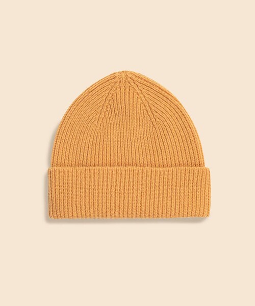 BROOKS BROTHERS(ブルックスブラザーズ)の「ラムズウール リブニットキャップ(ニットキャップ/ビーニー・メンズ・ネイビー/イエロー・ONE SIZE)」の2枚目の写真