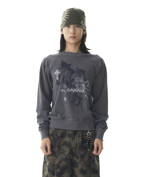 AAKAM（アーカム）の「Cross Studded Sweatshirts (Dark Gray)（スウェット・レディース・その他・1/2）」の9枚目の写真