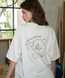 [CPGN x カカオフレンズ] キューティ春食刺繍半袖Tシャツクリーム