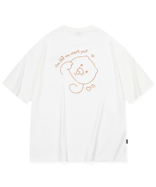 CPGN STUDIO（コンパーニョ）の「[CPGN x カカオフレンズ] キューティ春食刺繍半袖Tシャツクリーム（Tシャツ/カットソー・レディース・その他・LARGE/MEDIUM）」の3枚目の写真