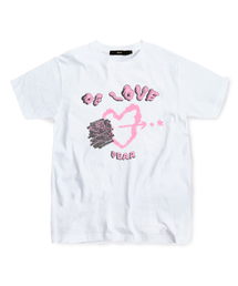 キューピッドアロープリントTシャツホワイト