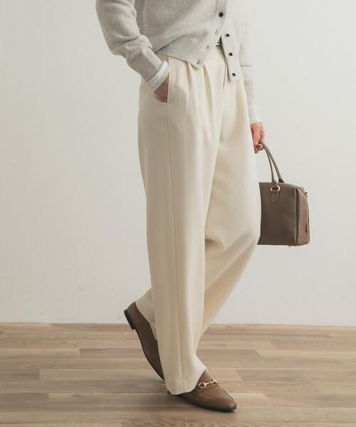 URBAN RESEARCH DOORS（アーバンリサーチドアーズ）の「『UR TECH SMOOTHLUXE』ワイドトラウザー（その他パンツ・レディース・アイボリー/チャコールグレー・SMALL/MEDIUM）」の14枚目の写真