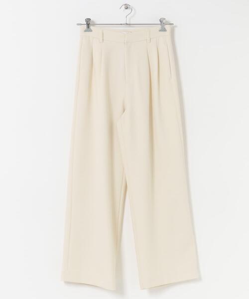 URBAN RESEARCH DOORS（アーバンリサーチドアーズ）の「『UR TECH SMOOTHLUXE』ワイドトラウザー（その他パンツ・レディース・アイボリー/チャコールグレー・SMALL/MEDIUM）」の9枚目の写真