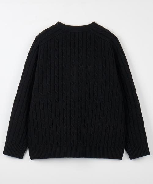 NODU（ノードユー）の「ケーブルサドルクロップカーディガン[ブラック]（カーディガン/ボレロ・メンズ・その他・MEDIUM/LARGE）」の7枚目の写真