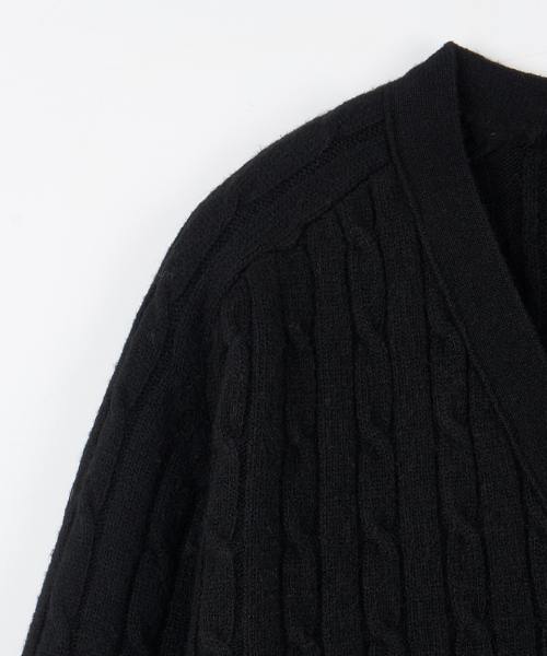 NODU（ノードユー）の「ケーブルサドルクロップカーディガン[ブラック]（カーディガン/ボレロ・メンズ・その他・MEDIUM/LARGE）」の9枚目の写真