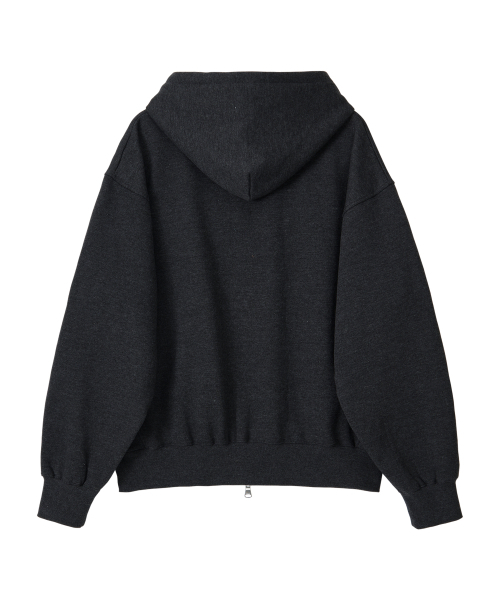 LONELY/LOVELY FLUFF HOODIE ZIP-UP CHARCOAL（パーカー）｜NOHANT