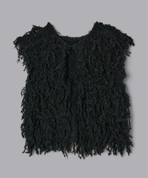 Olu.（オルドット）の「フリンジニットベスト（ベスト・レディース・ブラック/アイボリー/グレー・FREE）」の20枚目の写真