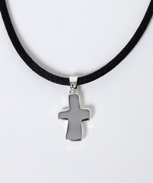 JEANASIS（ジーナシス）の「【シルバー925プレーティング】ヘンケイクロスネックレス/632740（ネックレス・レディース・シルバー/ブラック・FREE）」の6枚目の写真