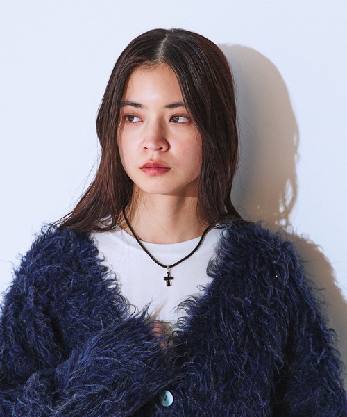 JEANASIS(ジーナシス)の「【シルバー925プレーティング】ヘンケイクロスネックレス/632740(ネックレス・レディース・シルバー/ブラック・FREE)」の11枚目の写真