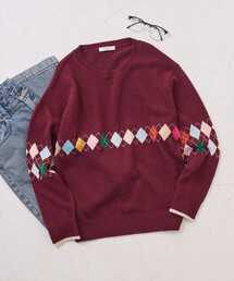 FREAK'S STORE（フリークスストア）の「配色ミニアーガイル ニットプルオーバー（ニット/セーター・レディース）」